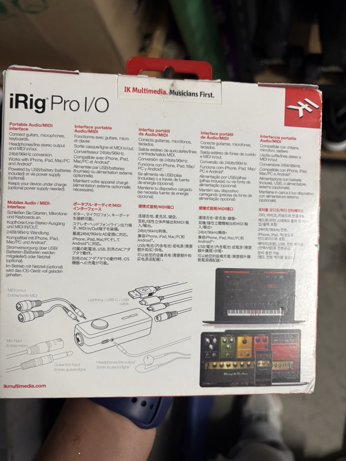 IK Multimedia iRig Pro I/O Universal Audio and MIDI Interface
