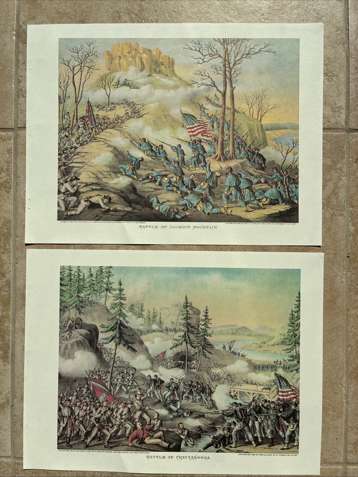 Civil War Kurz and Allison - Battle Of Chattanooga, Battle Of Lookout Mountain