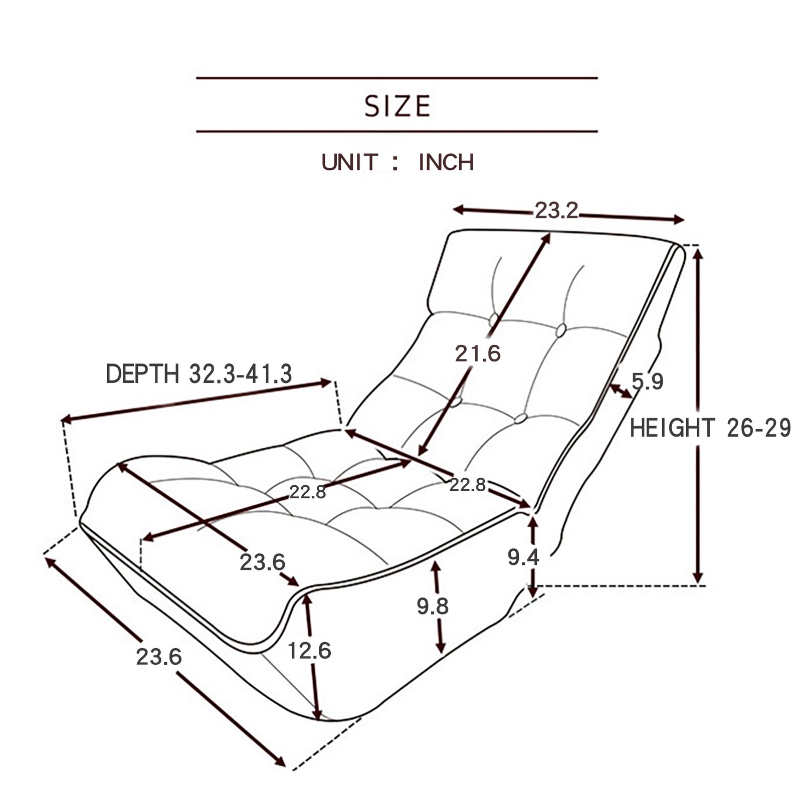 Lazy sofa balcony leisure chair bedroom sofa chair foldable reclining chair lei