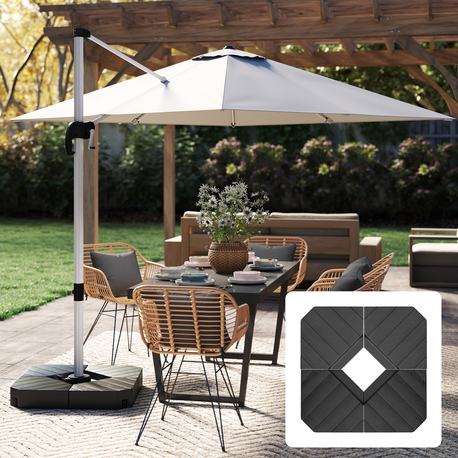 Offset Umbrella Base Outdoor Umbrella Weights