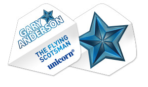 Unicorn Gary Anderson World Champion Blue Star Big Wing Dart Flights