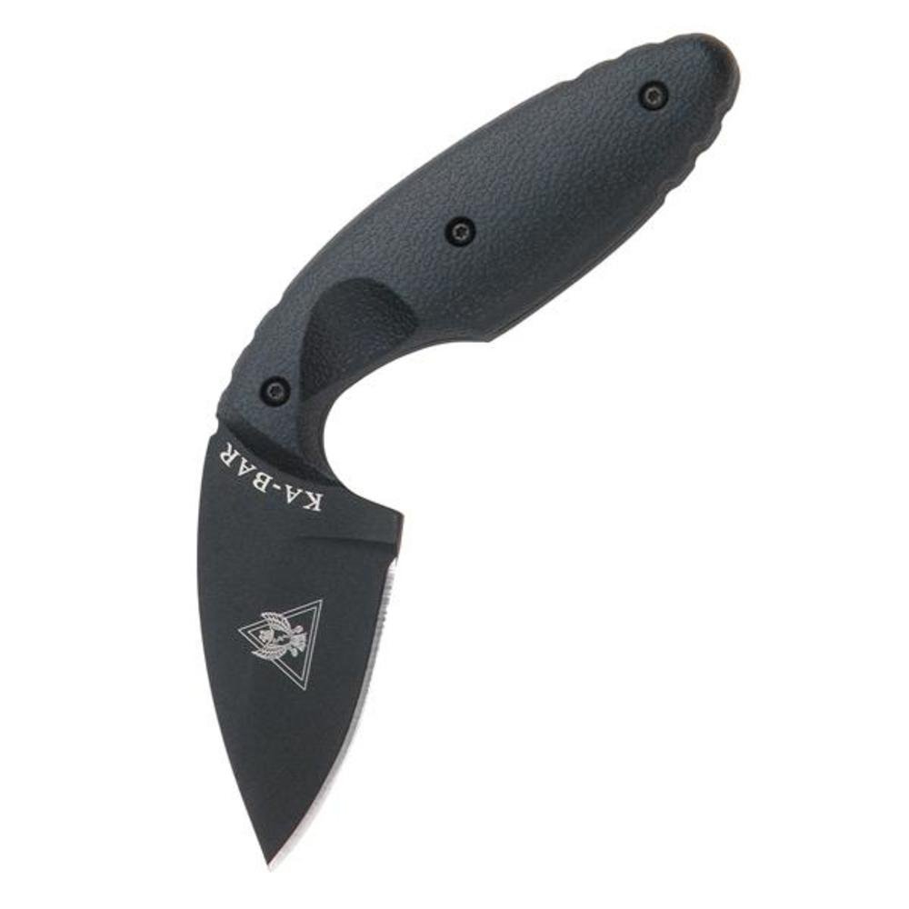KaBar TDI Law Enforcement Knife Straight Edge W/ Sheath and Belt Clip 1480