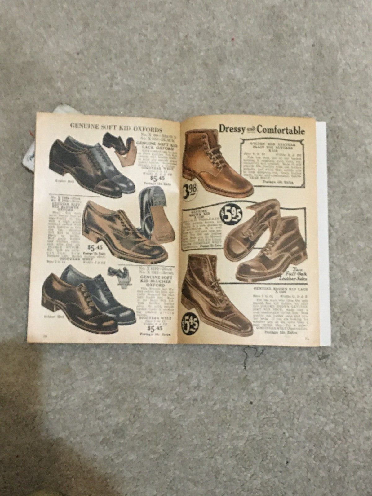 Vntg 1927 Anderson Shoe Co Men Women Shoes & Socks 52 Page Color Catalog Fashion