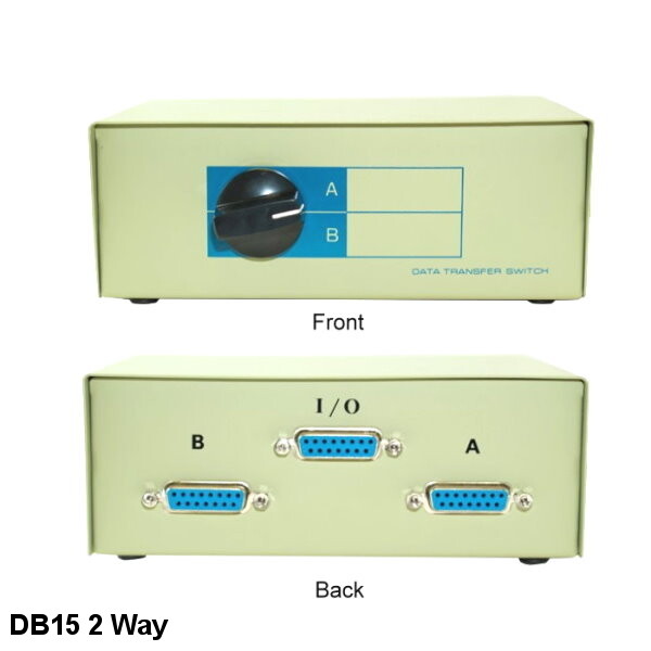 Kentek DB15 2 Way Data Switch Box Rotary Dail for MAC Monitor Display Joystick
