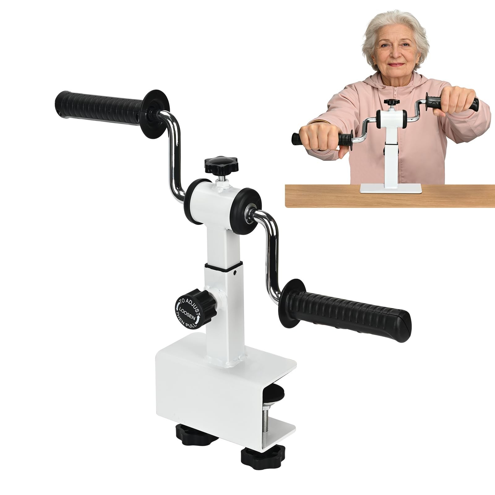 Racoc Arm Bike For Physical Therapy Anti Slip Desktop Clamp Design Adjustable