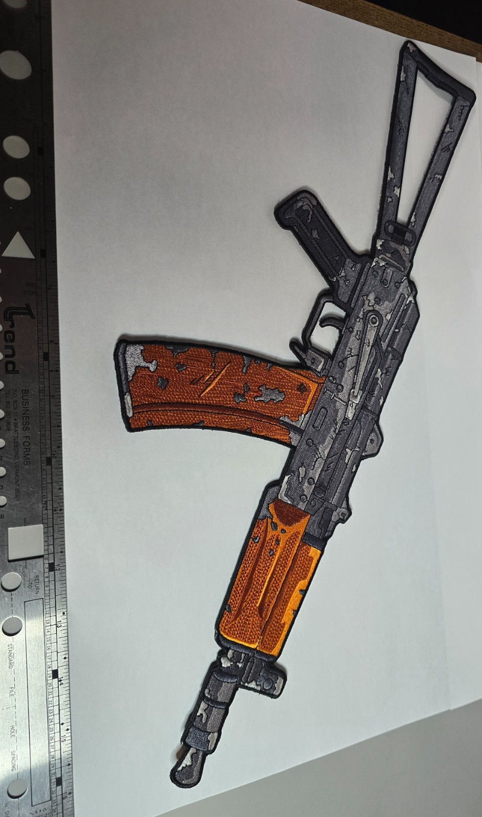Tactical morale patch custom embroidered - RARE - 18" AK47 morale patch