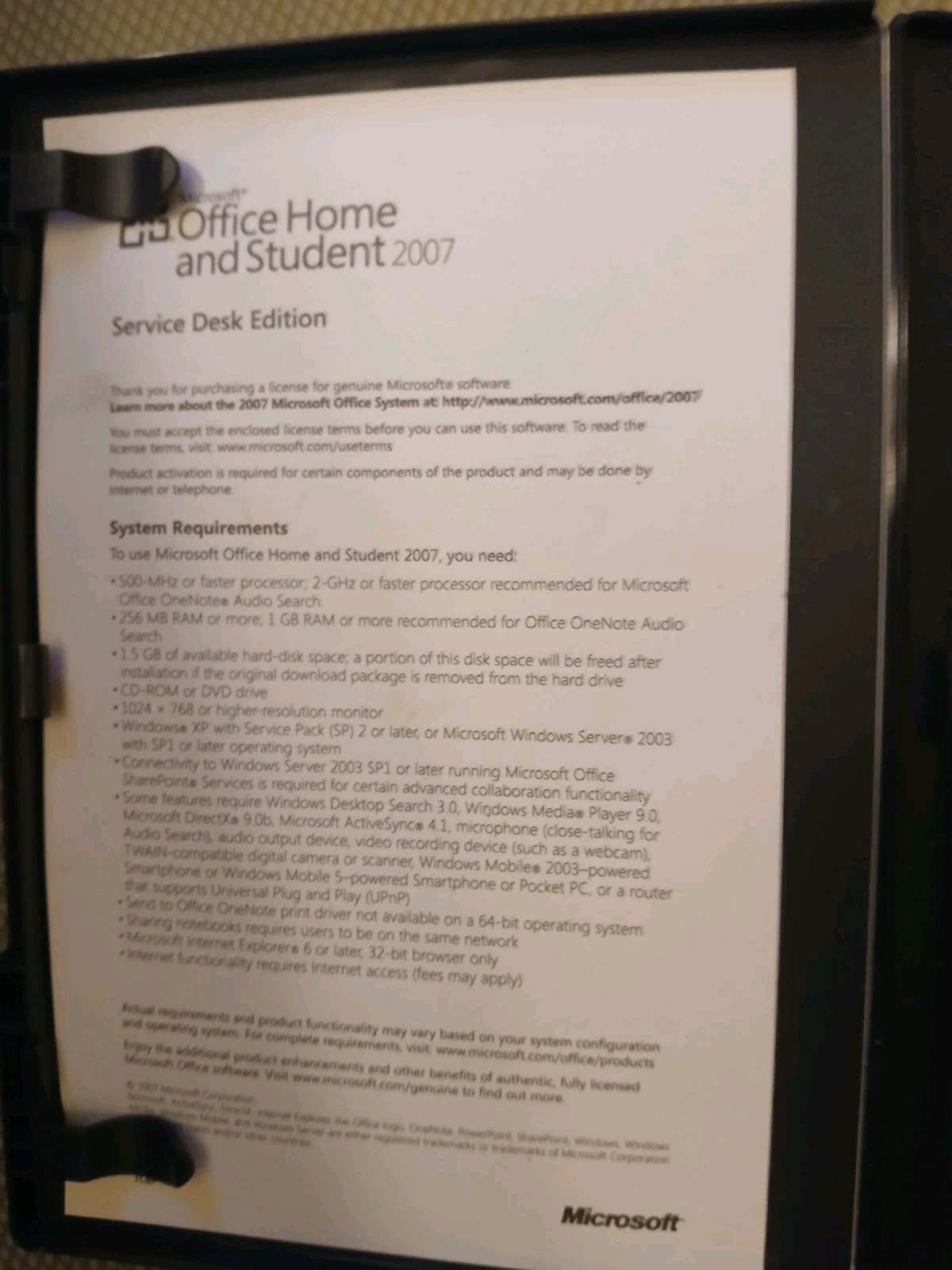 Microsoft Office Home and Student 2007 (79G-00007)