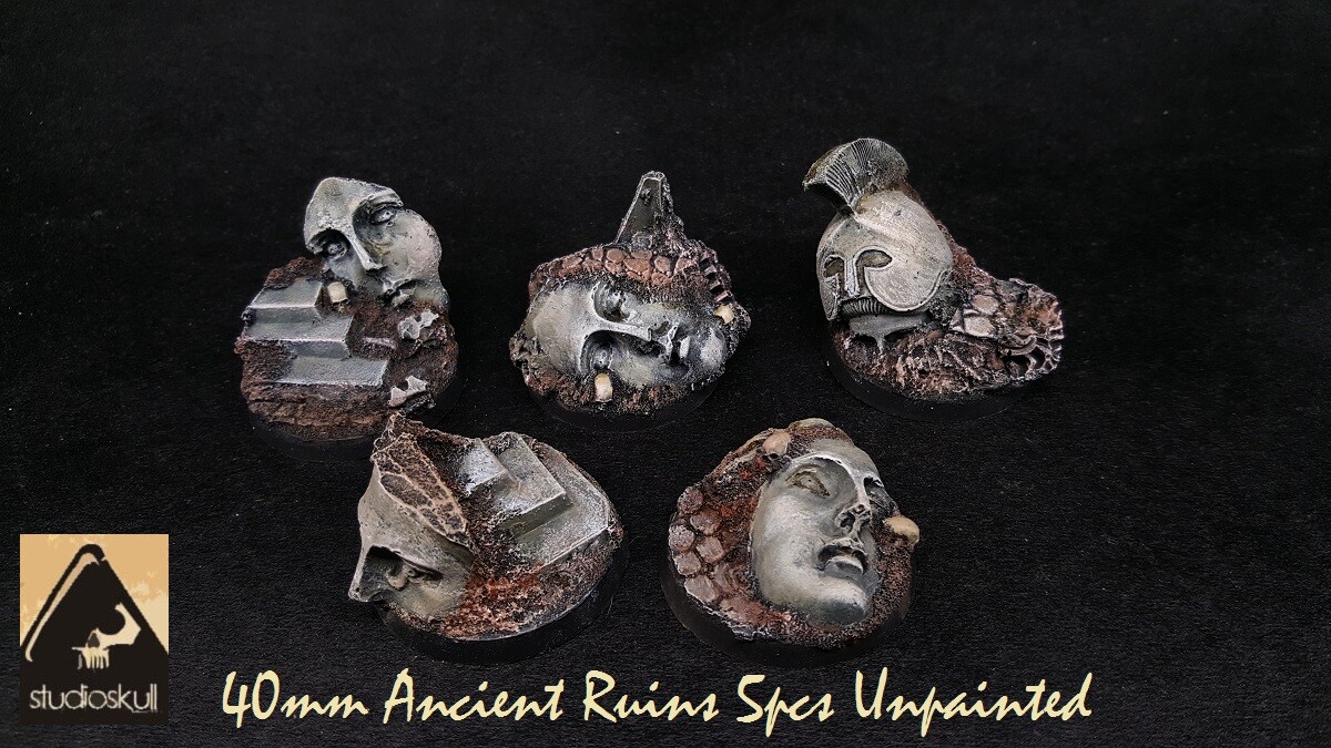 40mm RESIN BASES ANCIENT STATUES WARHAMMER AOS 40K