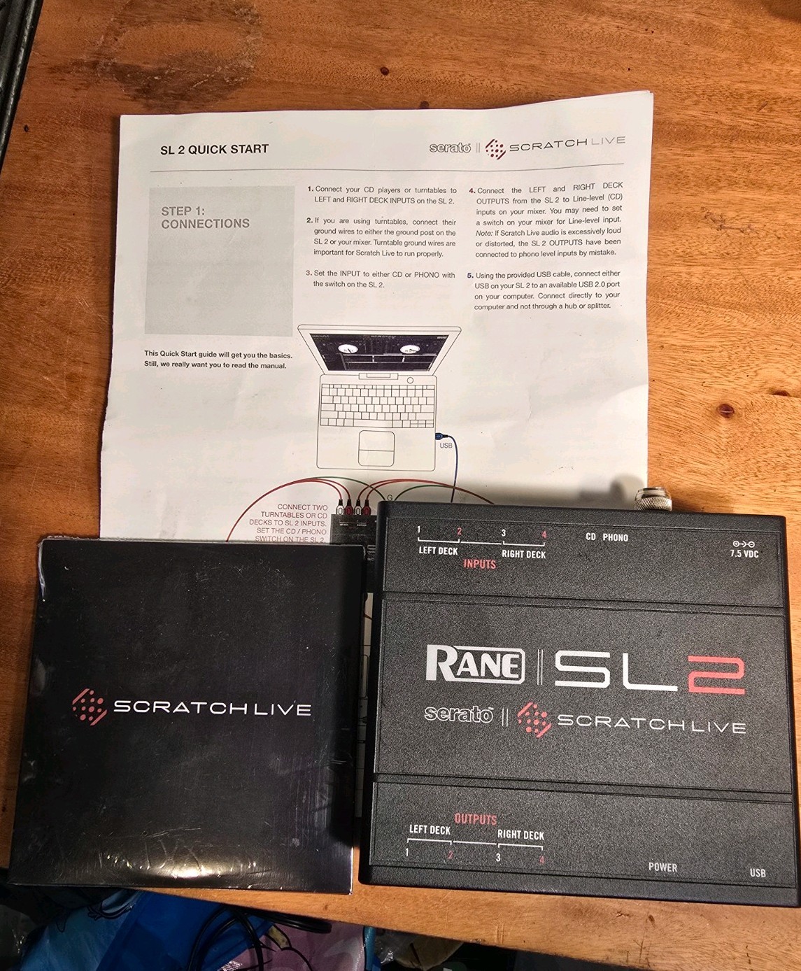 Rane SL2 Serato Scratch Live USB DJ Audio Interface Black With CD