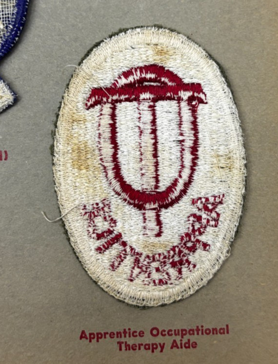 Kay Adams Collection WW 2 Occupational Therapy Aide Apprentice Patch Inv# KA443