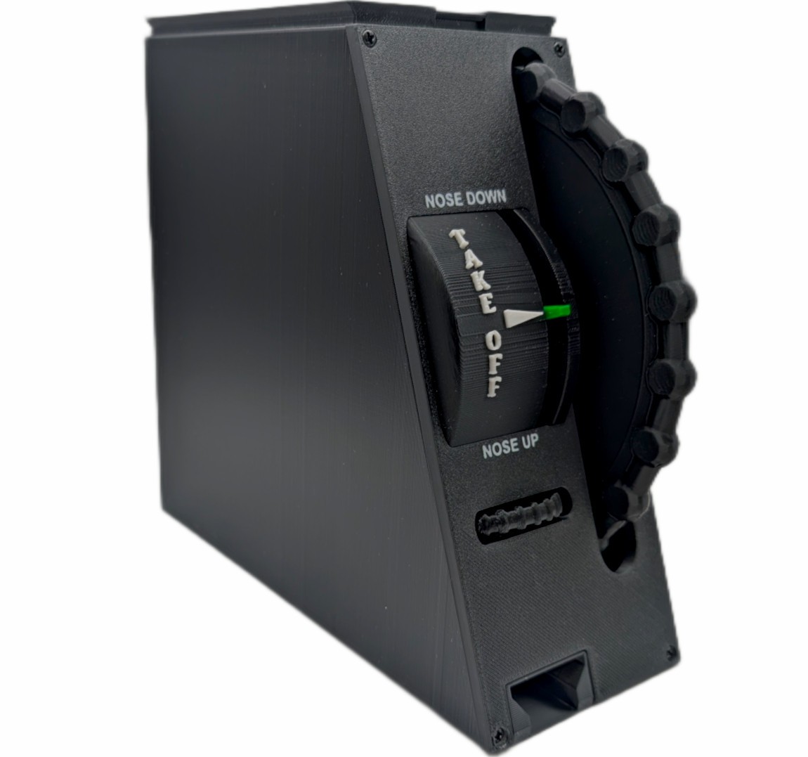Cessna Style Elevator Trim Wheel Controller for Flight Simulators