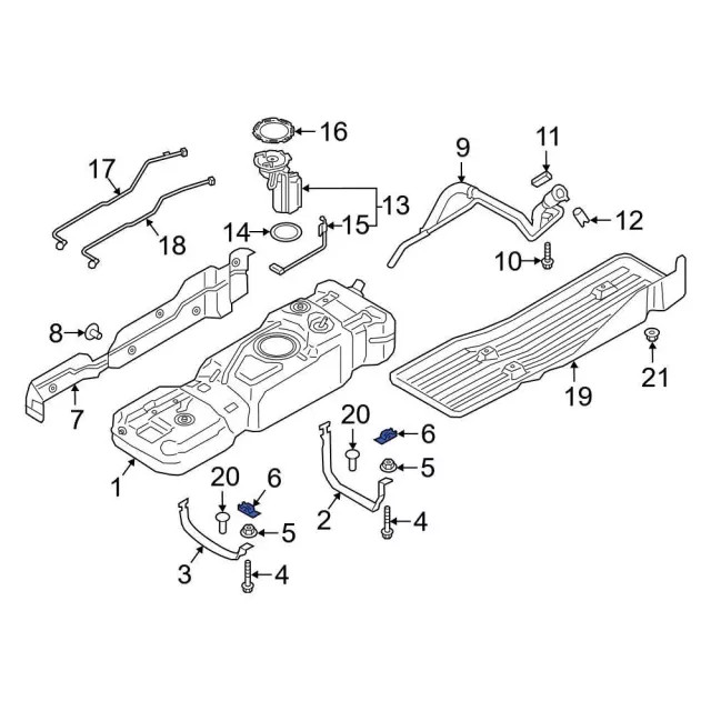 Genuine Ford Support Strap U-Nut W720256-S439