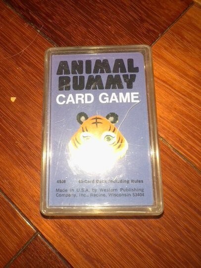Vintage 1960 Whitman Flashcards Animal Rummy Game New Sealed