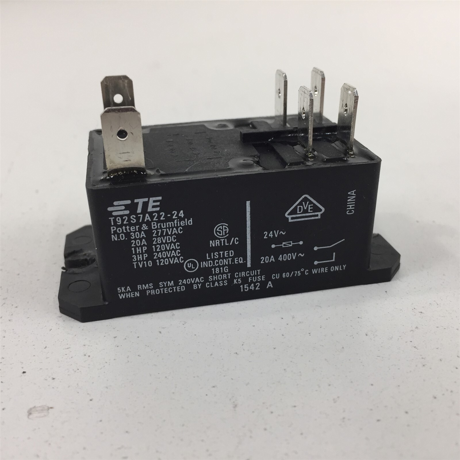 TE Connectivity P&B T92S7A22-24 Power Relay Normally Open