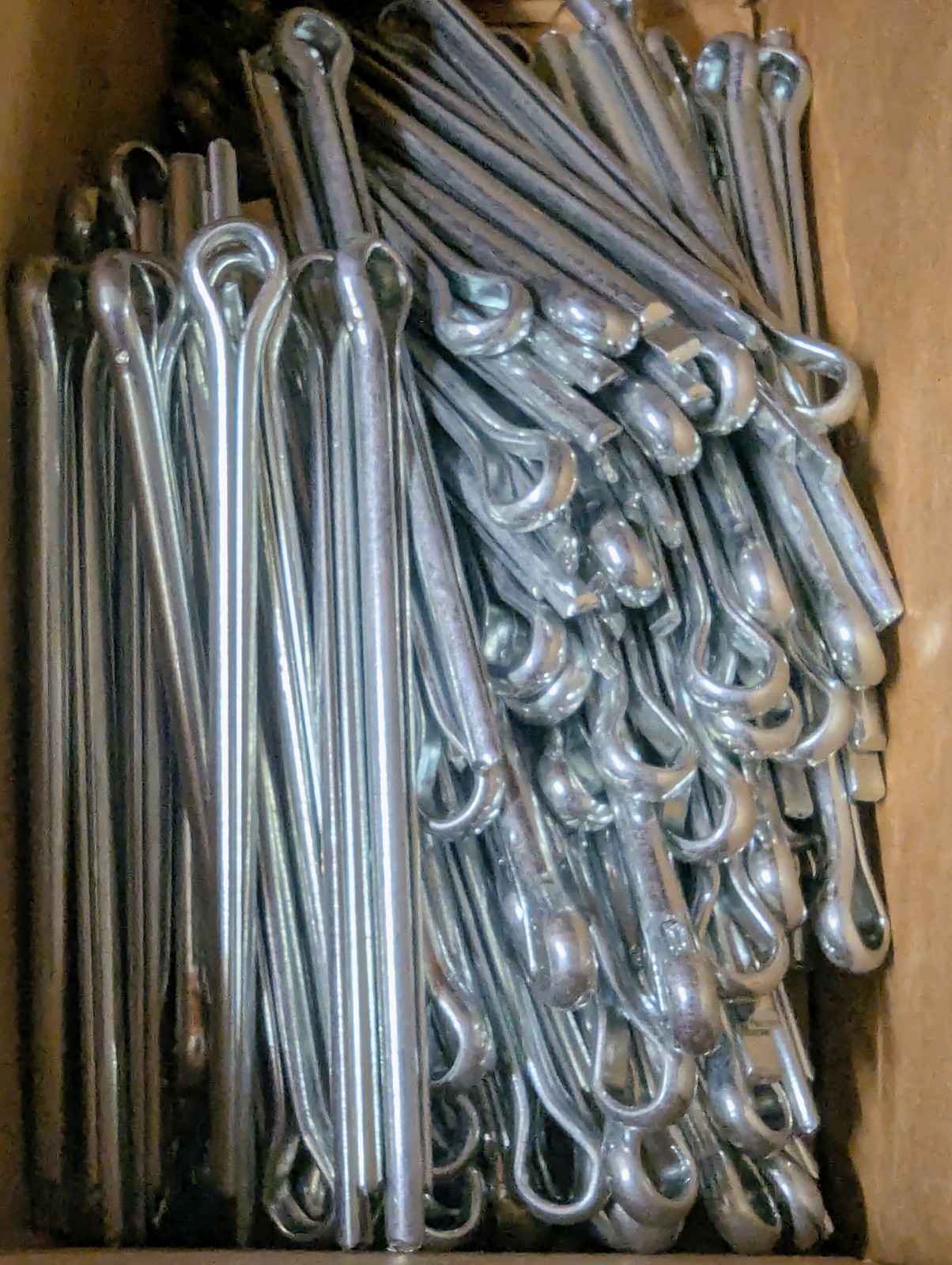 1/4" X 4" COTTER PINS EXTENDED PRONG STEEL ZINC PLATED (10)