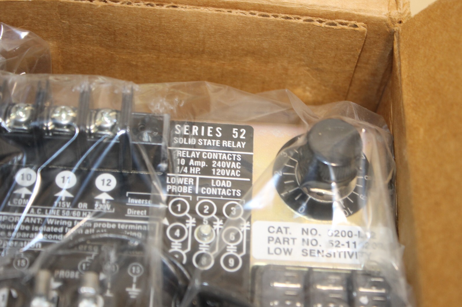 UBE 063-00100 Series 52 Solid State Low Sensitivity Relay NOS