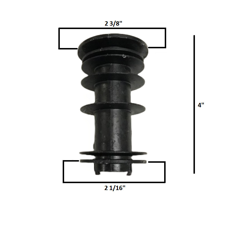 Douglas 2 1/16" x 2 3/8" Plastic Insert Bushing Swivel Chair or Stool Set of 2
