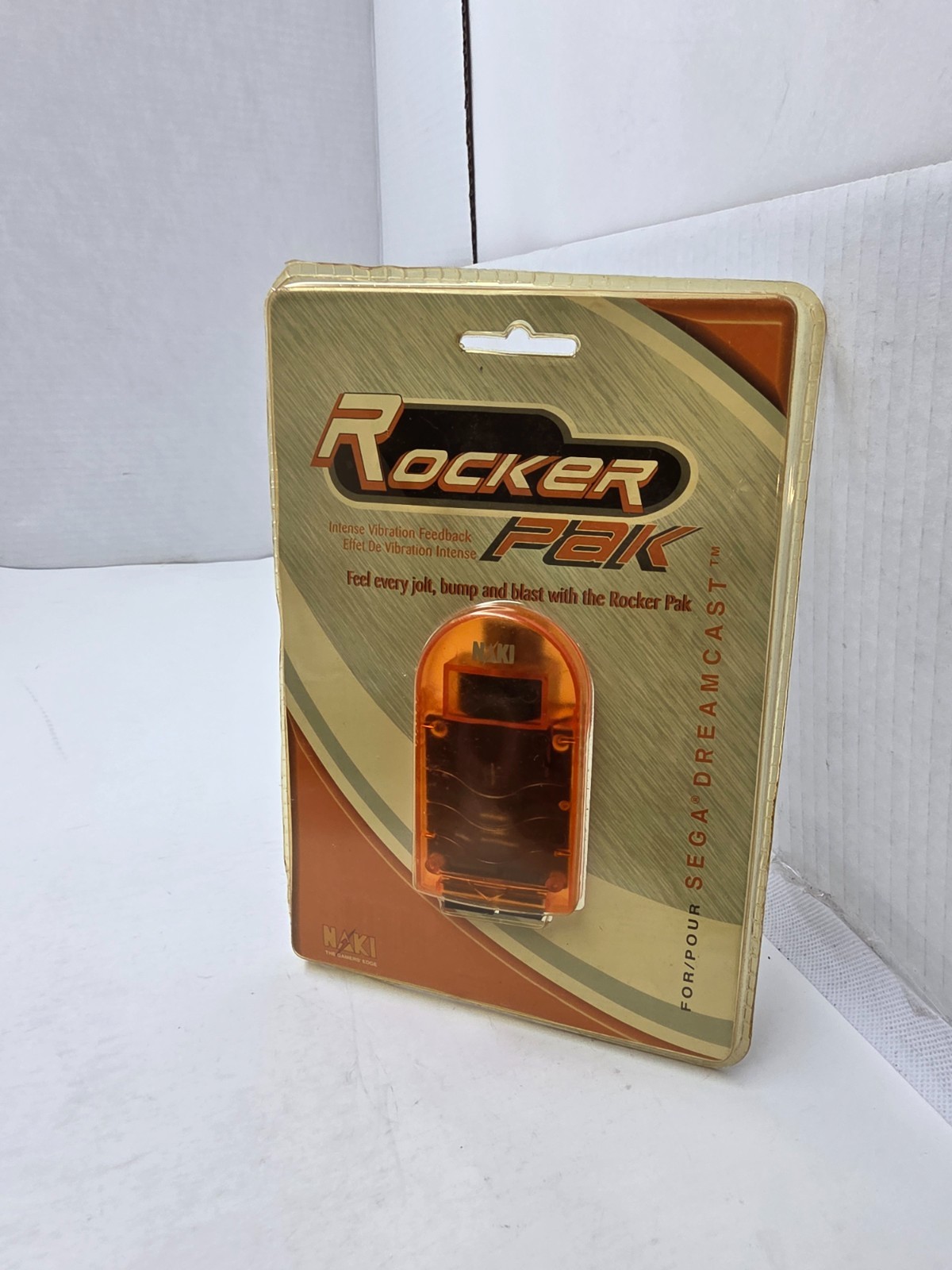 NEW NAKI Orange Vibration Jump Rumble Tremor Rocker pack for Sega Dreamcast #O12