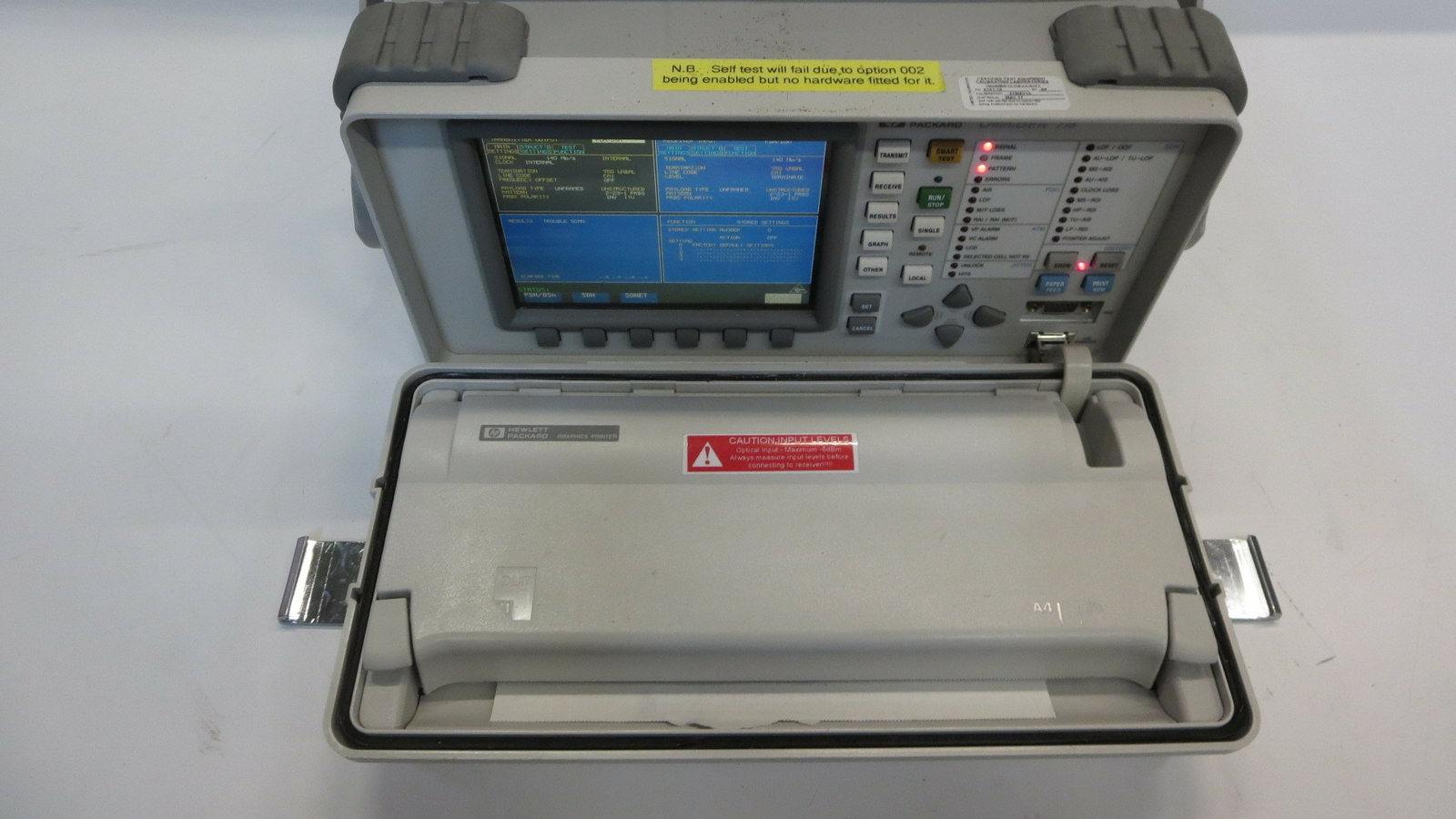 AGILENT 37718B OmniBer 718B Communications Performance AnalyzerW/ OPTIONS 001