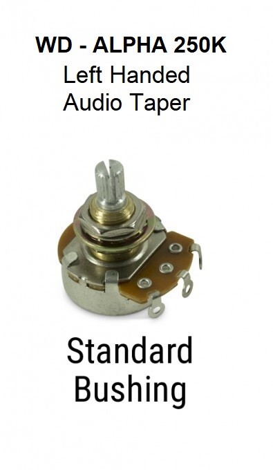 Left handed WD-ALPHA 250K audio pot NEW! FREE SHIPPING!