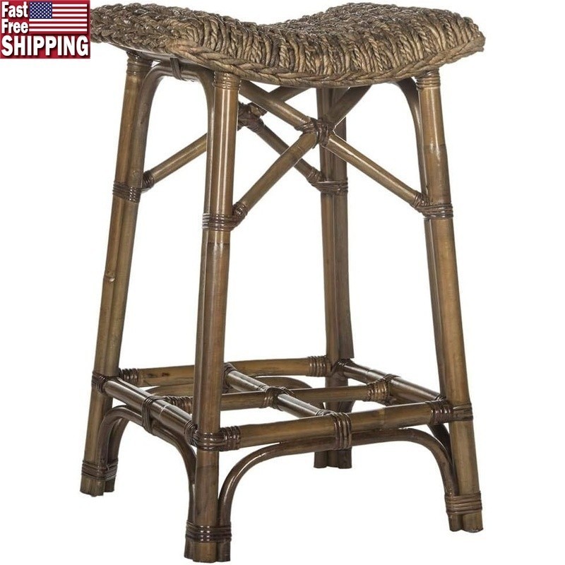 Rattan Barstool Modern Design Living Room Bedroom Family Room Library Study New