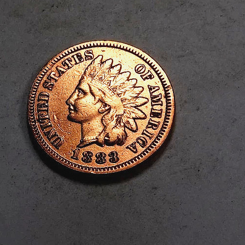 1883 Indian Head Penny Cent ~ Almost Uncirculated (red) ~ 1