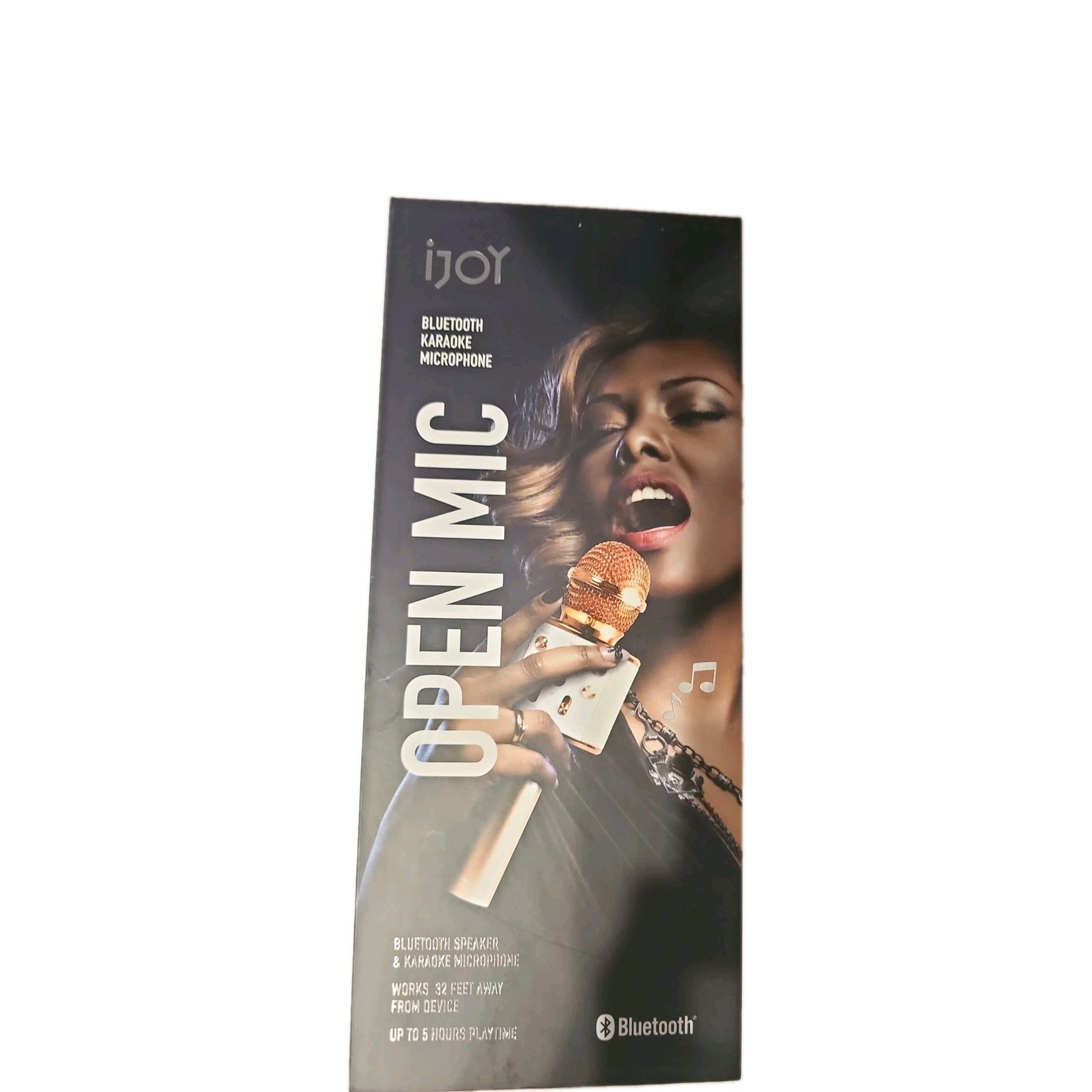 Karaoke Microphone Party Bluetooth Open Mic Black 5 Hours IJoy Celebration