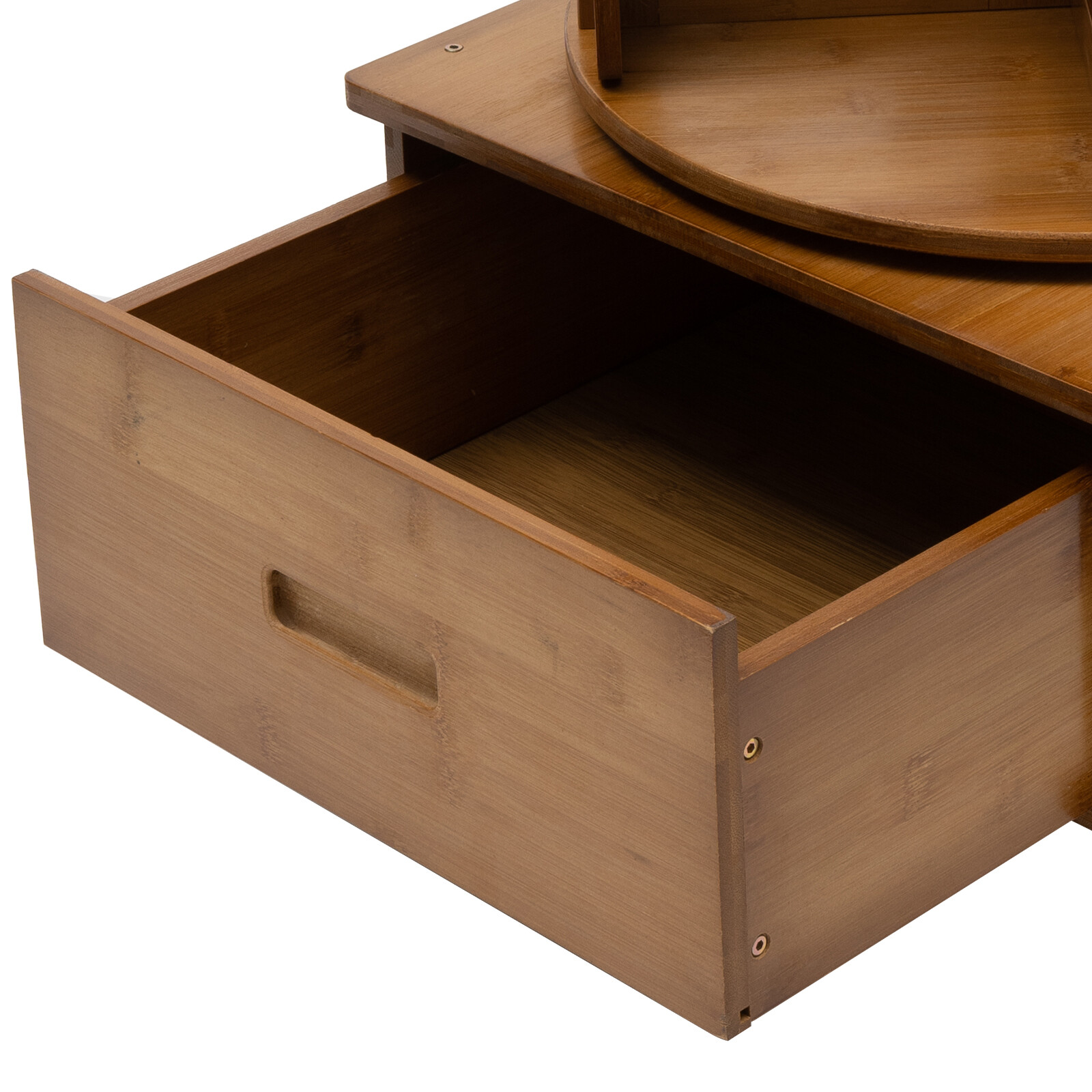 Multi Storage Table, Side Table with Rolling Wheels, Removable Swivel Bookcase