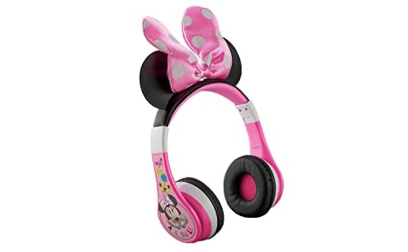 Minnie Mouse Kids Bluetooth Headphones, Wireless with Microphone Includes Aux