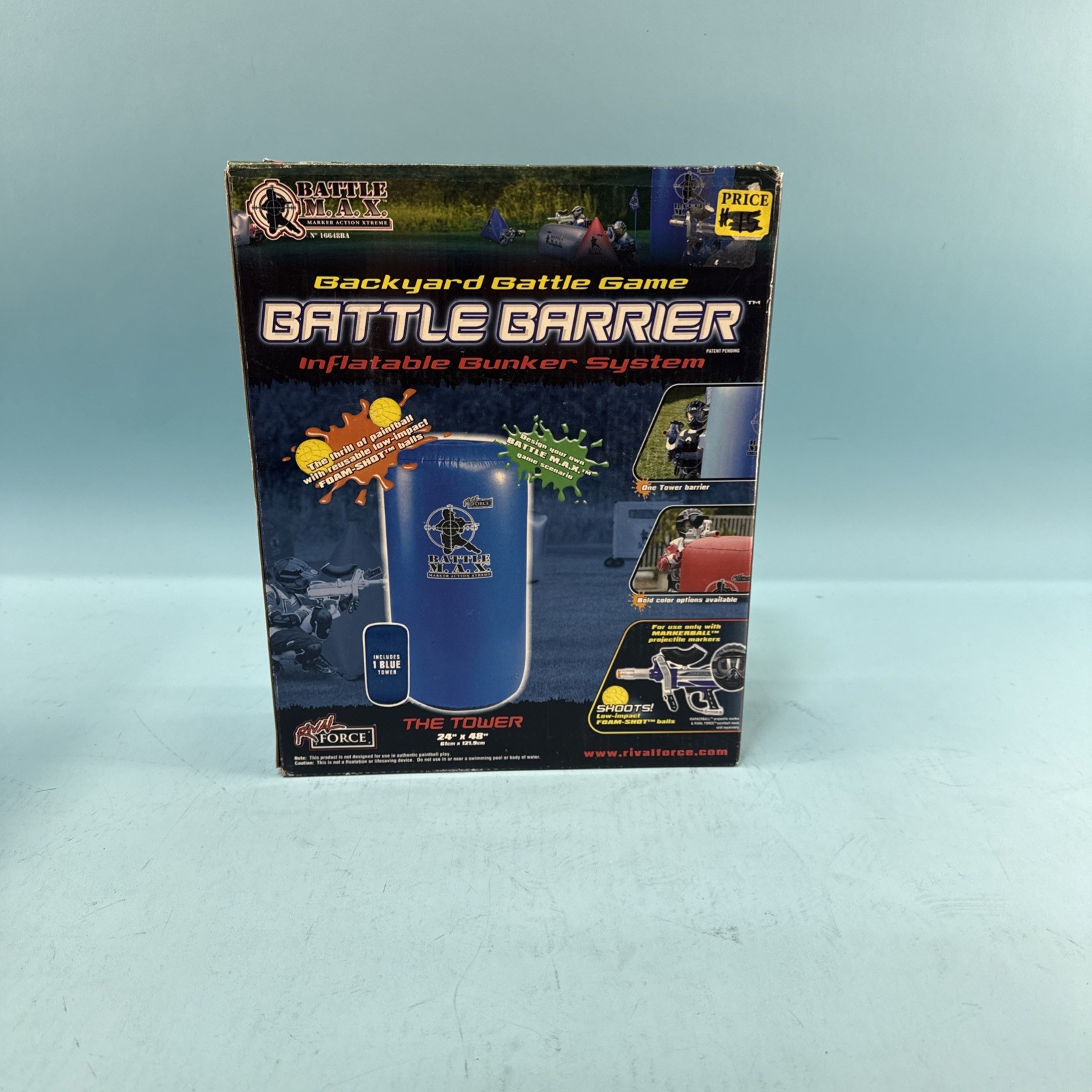 Battle M.A.X. Max Battle Barrier Inflatable Bunker Tower Blue 48" Paintball