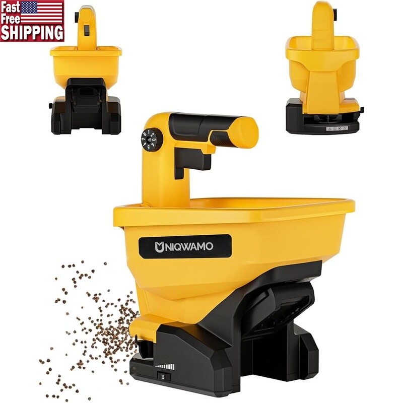 Handheld Power Spreader Dewalt 20V 60V Battery Grass Seed Rock Salt Cordless New