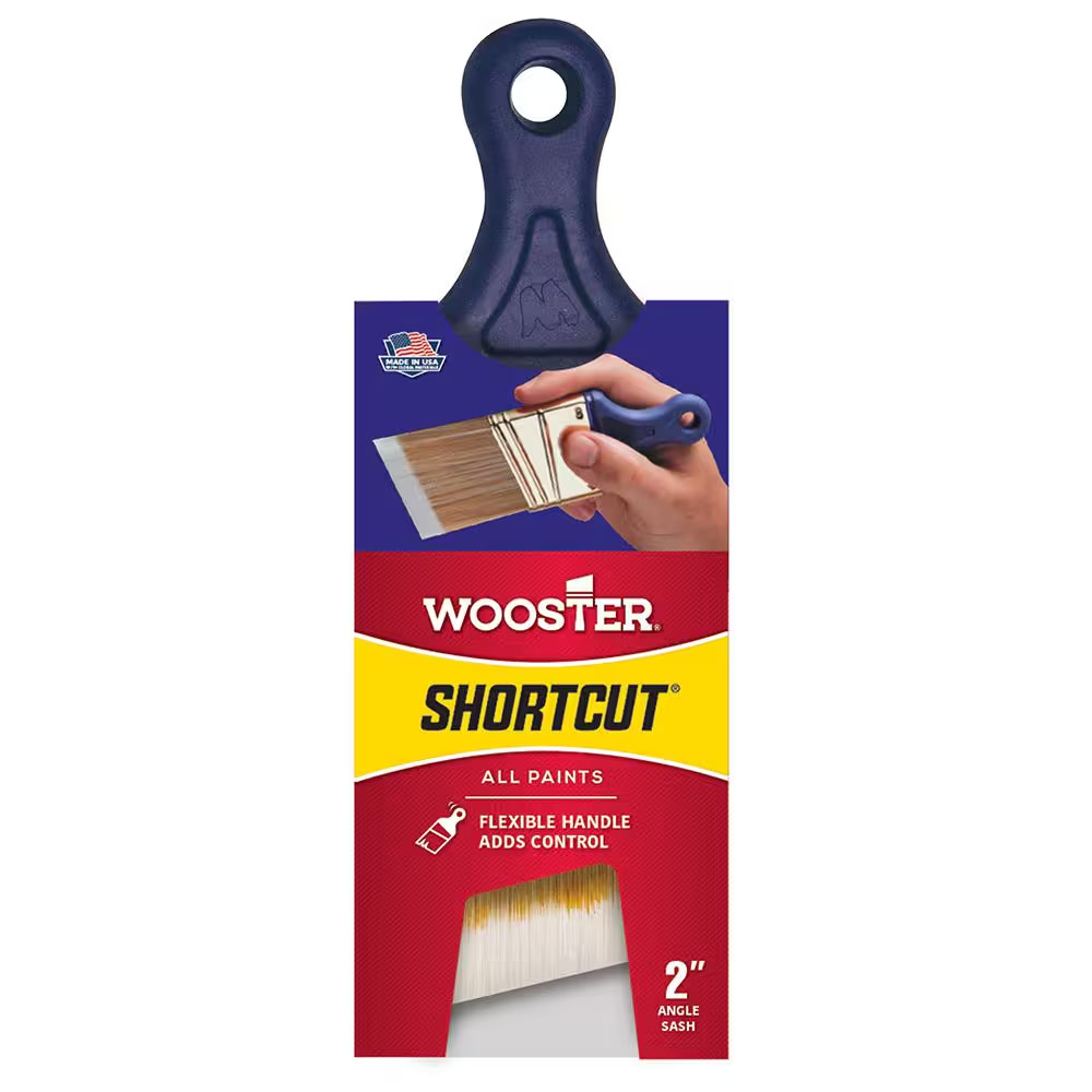 2 In. Shortcut Polyester Angled Sash Brush for All Paint Types
