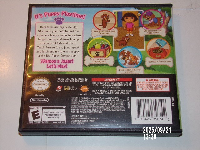 Dora Puppy (Nintendo DS) Case ONLY / No Game / Authentic USA Version