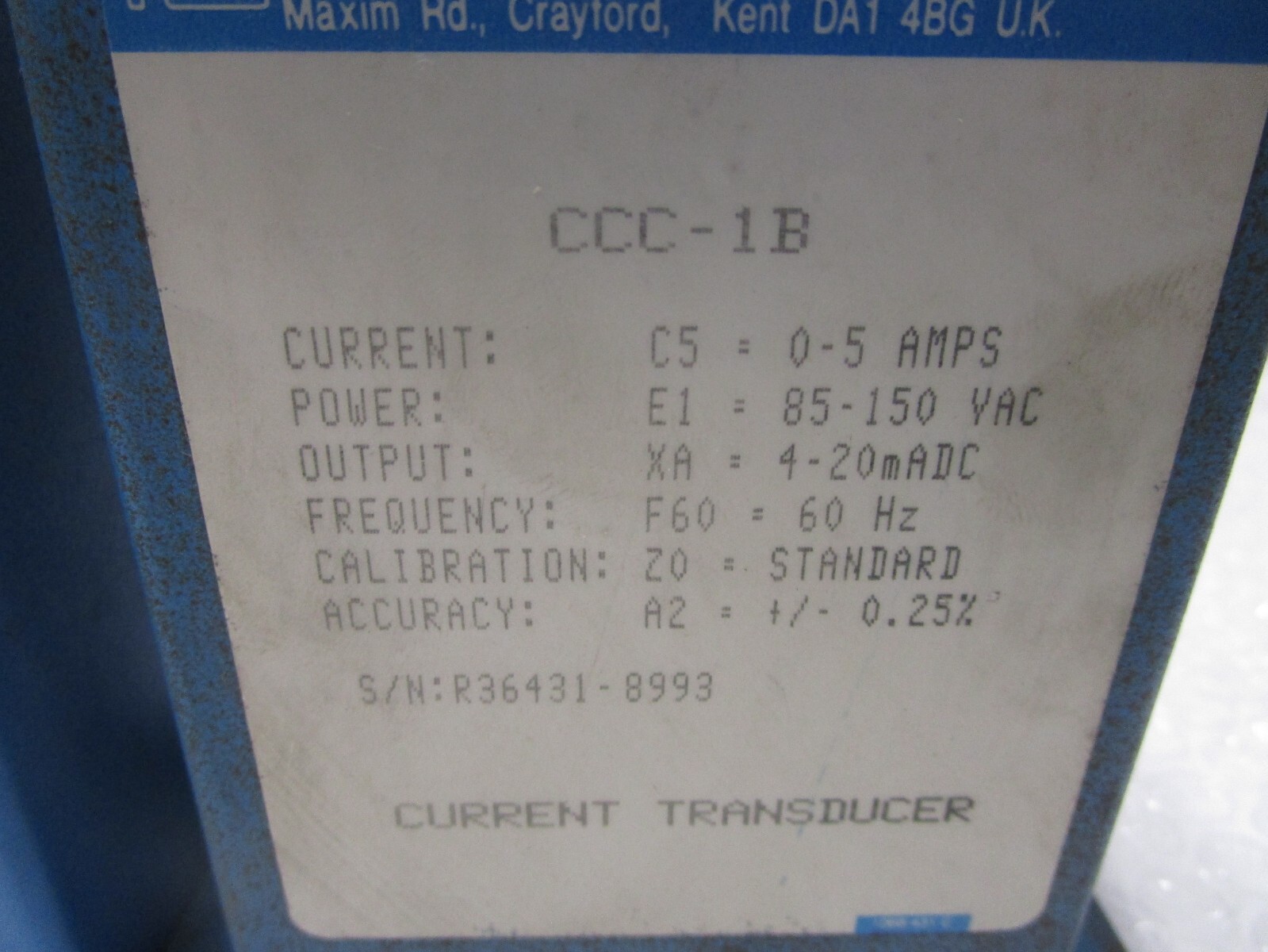 (1) Ris CCC-1B Current Transducer