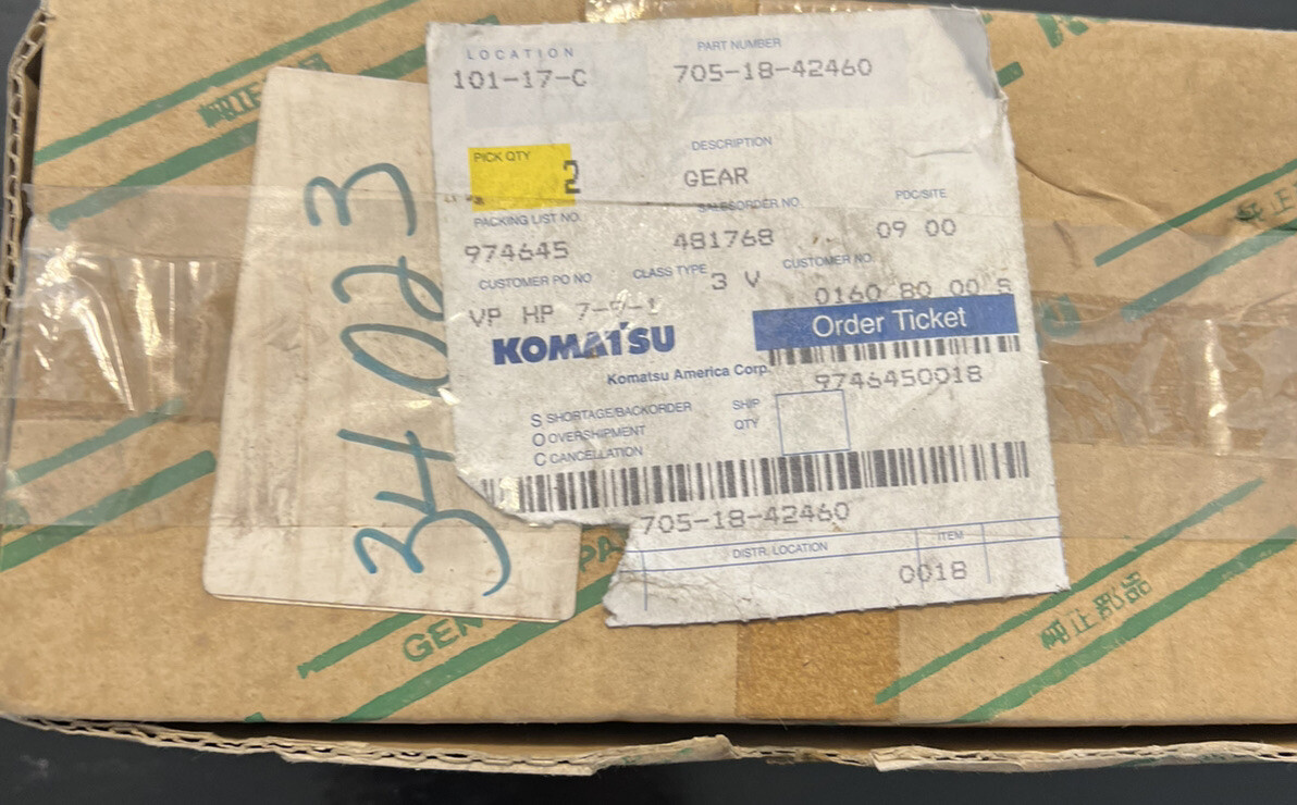 NOS Komatsu Gear 705-18-42460