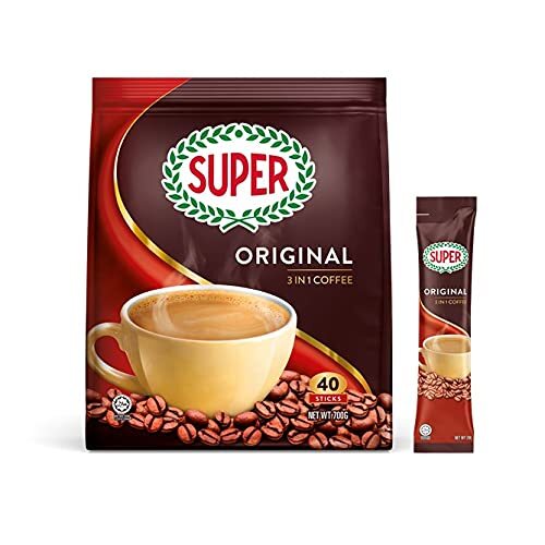 Super 3-In-1  Instant Regular Low Fat Coffee 40 Sticks x 18g~11/05/2027