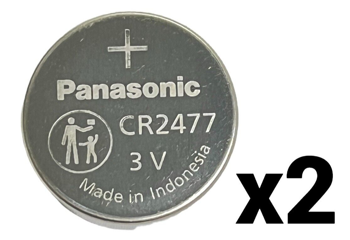 2 TWO PANASONIC CR2477 BULK CR 2477 3V LITHIUM COIN CELL BATTERY EXP 2032