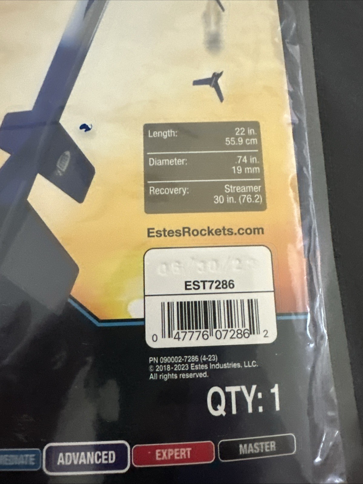 ESTES EPIC II Model Rocket Kit #7286 SKILL(3) *Factory Sealed*