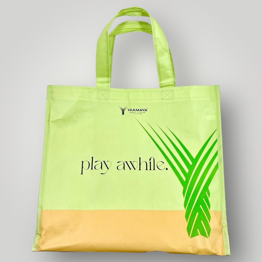 NEW Yaamava Resort Casino Reusable Vinyl Tote Bag 14”x 14”x 7”