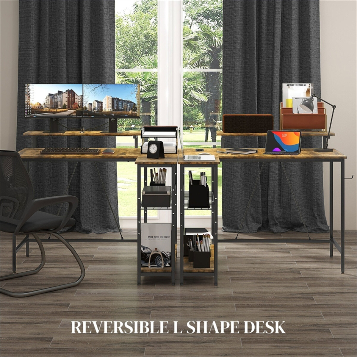Office Computer Desk (Swiship-Ship)（Prohibited by WalMart）