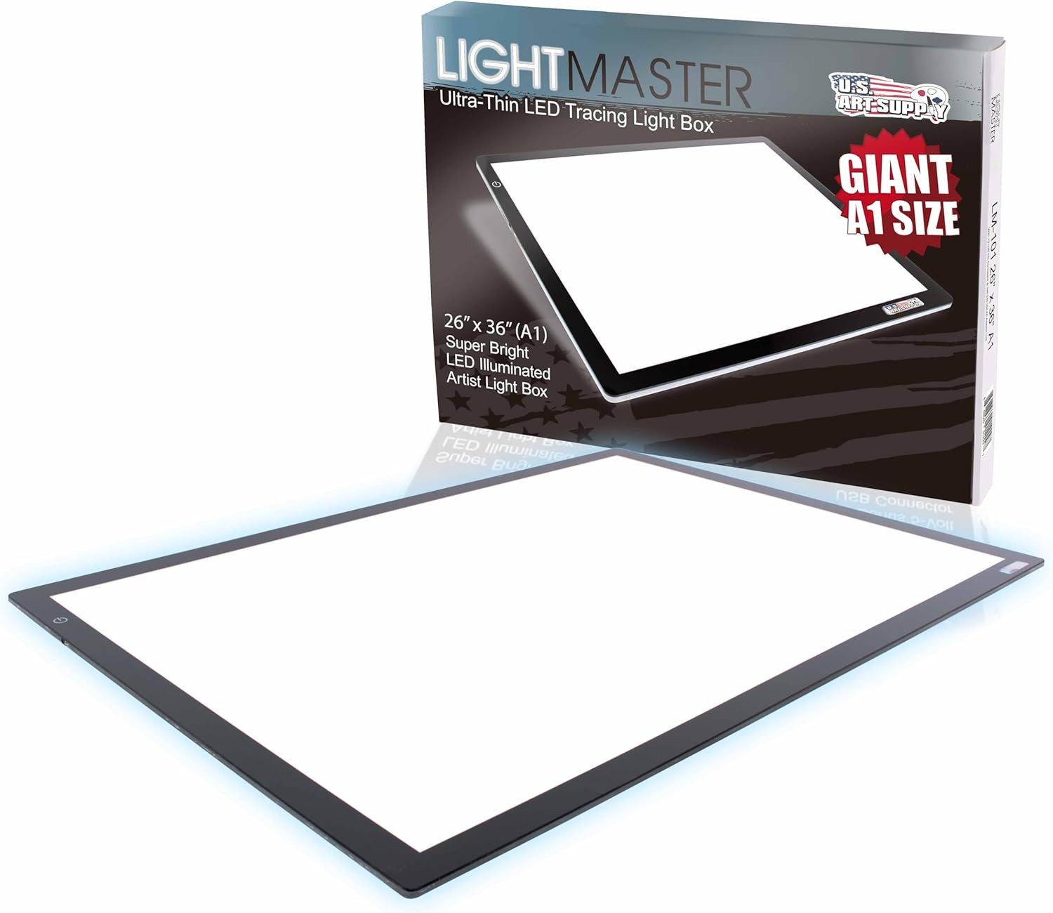 US Art Supply Lightmaster Giant 45-1/4" Diagonal (A1) 26 3/4" X 36 3/4" LED Ligh