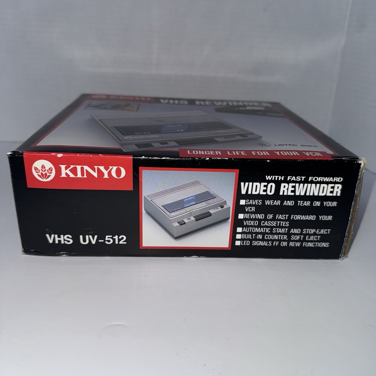 Kinyo VHS 2-Way Video Rewinder Fast Forward Auto Stop/Eject UV-512
