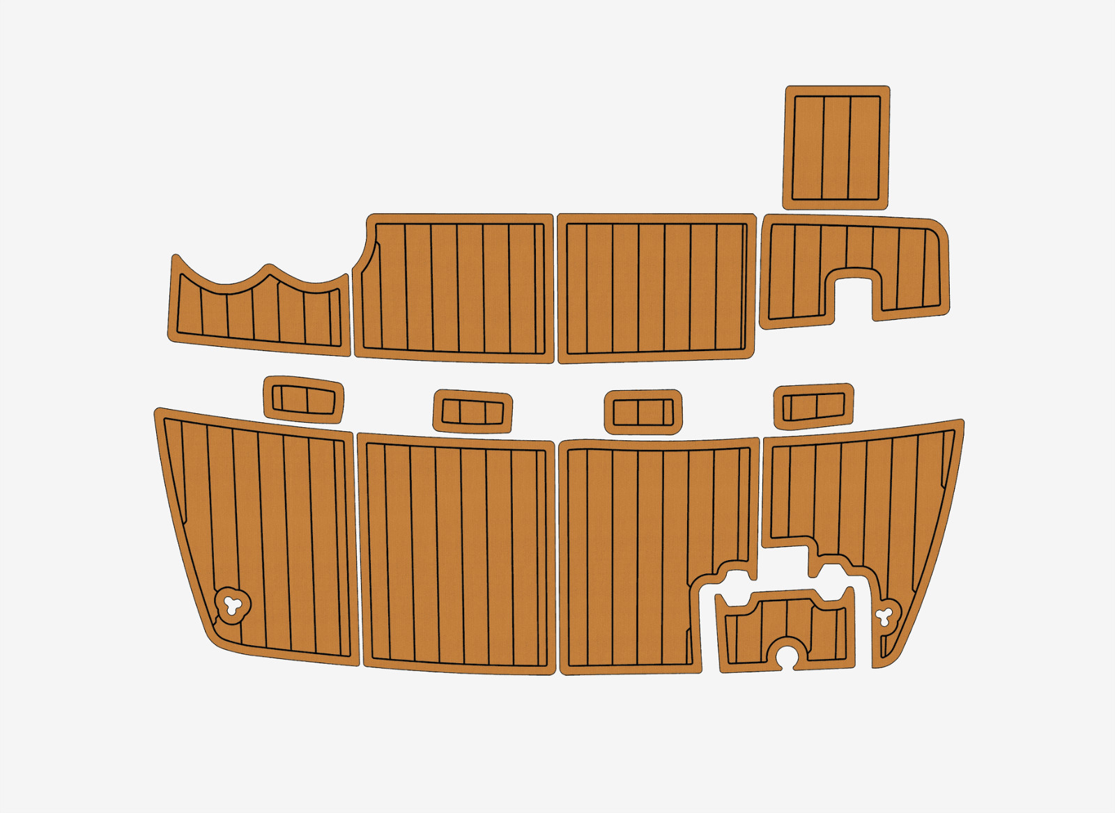 Anti-slip Custom EVA marine deck floor for 2001 Regal 2960