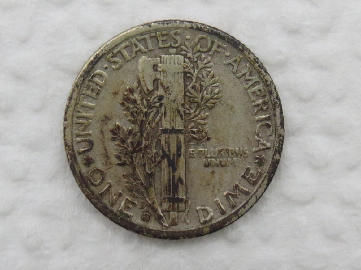 1929 S Mercury Dime - VF+ - 90% Silver 10 Cent US Coin - Better Date