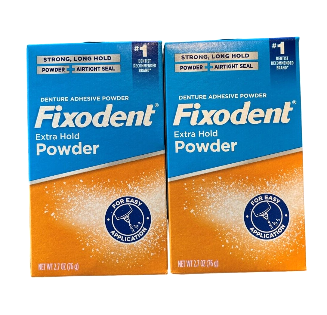 Fixodent Denture POWDER Extra Hold 2.70 oz ( 2 pack )