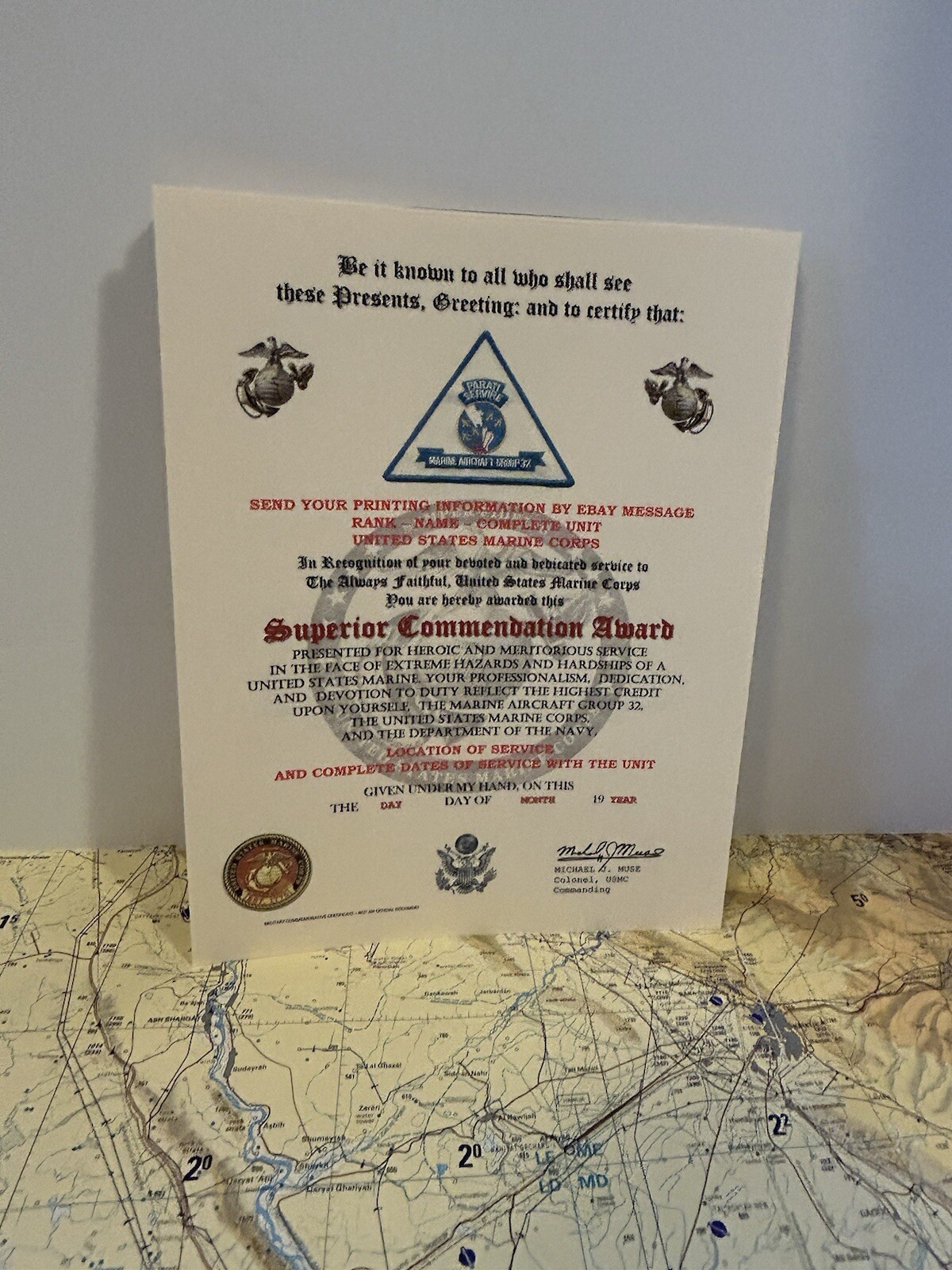 U.S.M.C. / MARINE AIRCRAFT GROUP 32 - SUPERIOR COMMENDATION AWARD