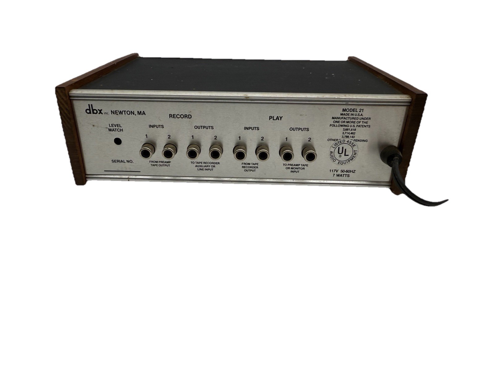 dbx 21 Disc/ Tape Decoder Vintage Noise Reduction