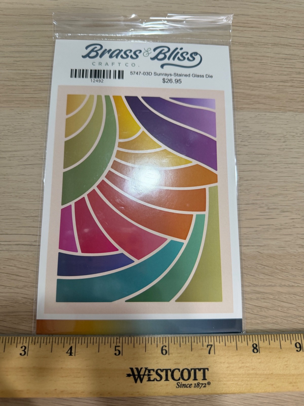 Brass & Bliss Craft Co. Sunrays - Stained Glass Die 5747-03D *New* as pictured