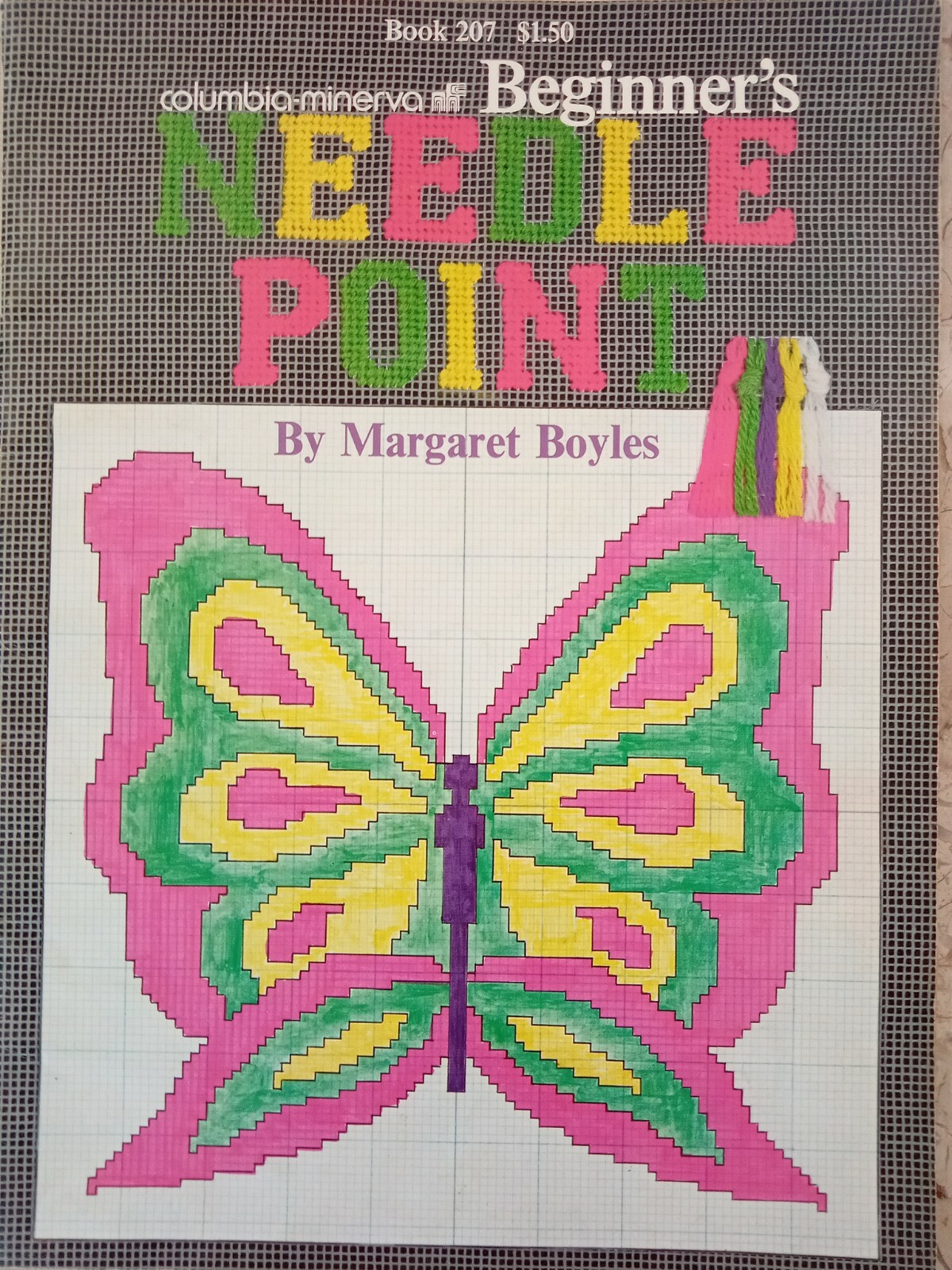 Columbia-Minerva Beginner's Needle Point Book 207 Margaret Boyles 1970s How-To