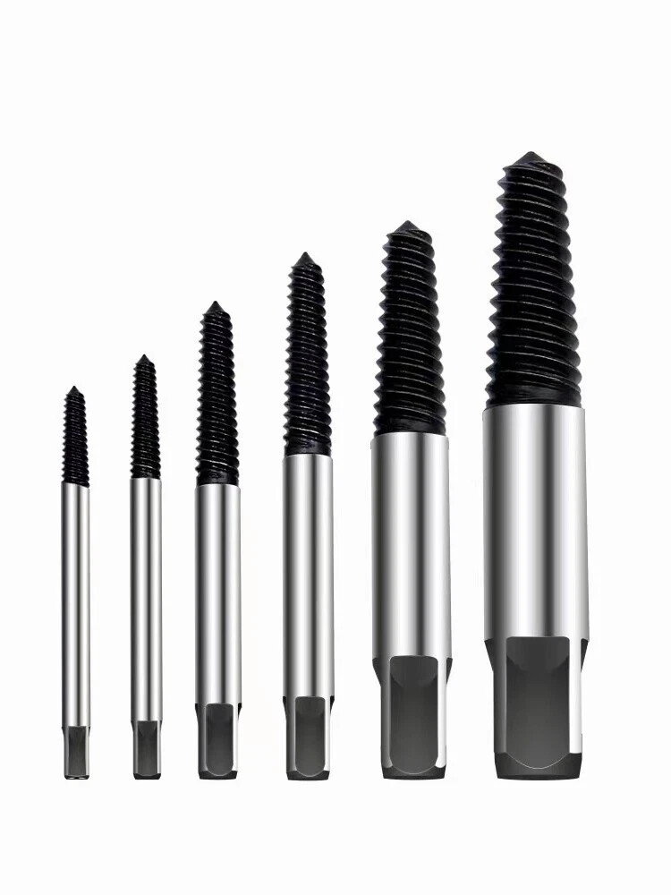 New6Pcs Screw Extractor Set Hex Head Multi-Spline Easy Out Bolt Extractor Set